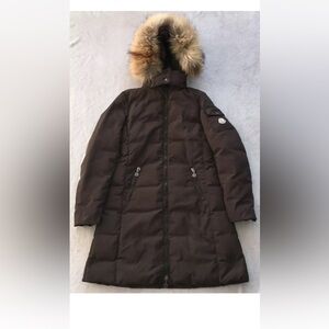 COPY - Moncler womens vintage Brown Fur Hood Down Puffer Parka Jacket size 2